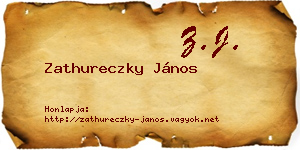 Zathureczky János névjegykártya